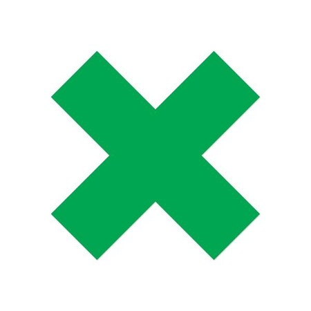 Ergomat DuraStripe Supreme 6inx6inx2in Xfts Green, 30PK DSV-X6-G-KIT